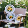 Çin tarzı ürünler Diy nakış baskılı desen başlangıç ​​güneş çiçek çapraz dikiş seti iğne işi çember el yapımı dikiş sanat zanaat
