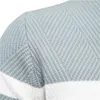 Men's Sweaters Stitching Striped Jumper Sweater Mens Fashion Casual Thicken Warm O-neck Slim Bottoming Knitting Pullovers Male Winter Tops
