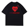 Мужские рубашки T 24SS Объединение хлопкового круглоя шея с коротким рукавом Y3 Love Print Fot Fut Summer Men and Women Top