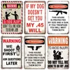 Retro Varning Metallskylt Danger Vintage Plaque Metal Varning Ingen överträdelse Tennaffisch Metallplatta för Garage Park Home Man Cave Outdoor Wall Decor 30x20cm W01