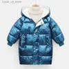 Down Coat Down Coat Baby Boys Jackets Winter Coats Children Thick Long Kids Warm Outerwear Hooded For Girls Snowsuit Overcoat Clothes Solid Color T230803