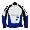 Motorcycle Apparel SummerWinter Keep Warm Jackets For Yamaha Motocross Motorbike Scooter Riding Blue White Jacket With Protector x0803