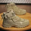 Stövlar 2023 Mäns taktiska militära stridsstövlar utomhus vandring vinterskor Ljus anti slip Men's Desert Ankle Boots Z230803