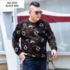 Moletom Masculino Pulôver Moletom Roupas Masculinas Oversized Preto Branco Suéter Primavera Padrão Solto Plus Size 7XL 8XL 10XL Roupas Decote em O Tops