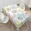 Table Cloth Nordic Style Simple Cherry Fruit Tablecloth Home Coffee Kitchen Dining Decoration Washable Dustproof Cover