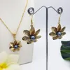 Halsbandörhängen Set Fashion Statement Bohemian Flower Drop For Women Vintage Aesthetic Party Anniversary Gift Jewelry