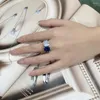 Cluster Rings Shop Luxo 925 Sterling Silver 5CT Sapphire High Carbon Diamonds Gemstone Jóias Anel de Noivado de Casamento Atacado