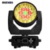 Shehds LED Moving Head Lights 19x15w Beam Wash Lighting Stage Effect Professional DMX Console for DJ Disco Wedding Concert