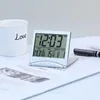 طاولة الساعات قابلة للطي LCD Digital Alarm Flip Clock Desk التقويم الدائم تقويم درجة حرارة محطة Travel Ectronic للمنزل