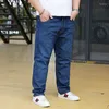 Jeans Masculino Plus Size 32-48 Stretch Loose Denim Fertilizer Extra Grande Resistente ao Desgaste Calças Retas Quatro Estações