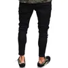 Jeans pour hommes Cool Designer Brand Black Jean Skinny Ripped Destroyed Stretch Slim Fit Hip Hop Pantalon Avec Trous Pour Men311S