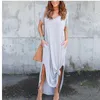 Casual Dresses Super Long Fat MM Loose Pocket Comfortable Dress