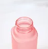 Water Bottles Fresh Wheat Fragrance Cover Male And Female Square Cup Frosted Portable Bottle With Scale Simple