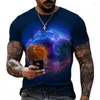 Camisetas masculinas de verão para esportes ao ar livre, moda, material de secagem rápida, superdimensionada, casual, gola redonda, manga curta, top esportivo