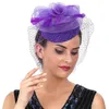 Bandanas Casamento Chapéu Fascinador Noiva Tiara Tiara Mini Presilhas de Cabelo Feminino Tiara Banquete Flor