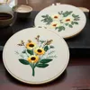 Chinese Style Products DIY Flower Embroidery Cross Stitch Starter Ribbon Painting Pattern Printed Embroidery Frame Wholesale R230803