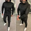 Survêtements pour hommes Nouveau Printemps Hommes Zipper Hoodie Manteau + Pantalon Long 2pc Ensemble Haute Qualité Casual Pantalon De Jogging Outfit Mode Solide Slim Hommes Survêtements J230803