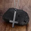 Pendant Necklaces Vintage Stainless Steel Cross Necklace Men's Amulet Anniversary Birthday Party Sweater Chain Religious Jewelry Gift