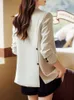 Vrouwen Jassen Collectie Herfst Winter Vrouwen Dames Blazer Roze Zwart Koffie Vrouwelijke Lange Mouwen Effen Casual Jas Jas 230803