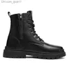 Boots Trend herenlaarzen zwarte sportschoenen outdoor mode high-end groothandel heren punk schoenen casual leer streetstyle heren enkellaarsjes Z230803