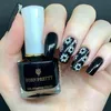 Nail Polish 2PcsSet 10ML Black White Stamping Varnish Gold Silver for Art Plates Stamp Oil Series 230802