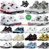 2024 Jumpman 4S OG Men Men Women 4 баскетбольные кроссовки Мужские кроссовки военные черные кошки белый oreo инфракрасный кактус Джек Университет Университет Голубые Женские Спорт