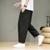 Pantalons pour hommes été hommes mince respirant Harajuku pantalons de survêtement décontracté grande taille survêtement jambe large mâle tendance pantalon