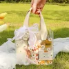 Emballage cadeau 510pcs sac cadeau transparent faveurs de mariage pour les invités sac à main en PVC emballage cadeau distributions sacs boîte à bonbons fournitures de fête 230802
