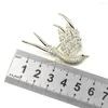 Brooches Flying Bird Brooch Women Setting Green Super-shimmering Zircon Suit Jacket Accessories Banquet Party Jewelry Exquisite Gifts