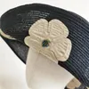 Chapeaux à large bord femmes été Vintage fleurs polyvalent pliable paille tissage pare-soleil chapeau Hepburn vent pêcheur