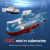 Electric/RC Boats Mini RC Supmarine 6 قناة التحكم عن بُعد سفينة قارب مقاومة للماء هدية طراز محاكاة غطس للماء للأطفال 230802