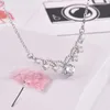 Chaînes 925 Sterling Silver Tempérament Niche Clavicule Chaîne Incrusté Brique Cristal Anniversaire Collier Personnalité Sauvage Lady Party Bijoux