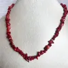 Chains Small Size Red Coral Irregular Freeform Chip Gravel Necklace For Natural Stone Beads Jewelry Choker Collar Accessories 3-5-8mm