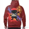 Herren-Kapuzenpullover, Herren-Sweatshirt für Damen, lustiger Super Smash Bros. Ness Silhouette-Druck, lässiger Kapuzenpullover, Streatwear