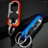 Chaveiros 1 peça chaveiro para carro criativo porta-chaves masculino moda acampamento escalada anel de metal estilo auto chaveiro acessórios