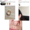 Hoop Earrings G23 Titanium Zircon Hinged Segment CZ Stones Clicker Rings Nose Cartilage Tragus Body Piercings Accessories