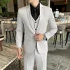 Abiti da uomo Abito da lavoro Casual Carriera Tre pezzi Groomsman Abito da sposa da sposo Gamma completa di blazer da uomo