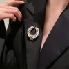 Broscher Luxury Rhinestone Wheat Ear Brosch Collar Pins For Suit Shining Women's Party Jewelry