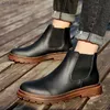Boots High quality winter boots men's cashmere ankle boots manual outdoor work boots retro style warm Chelsea boot men's Z230803