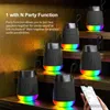 Altoparlanti portatili Mini altoparlante Bluetooth portatile a LED Carillon multiconnessione per esterni da casa a feste Luce da campeggio colorata