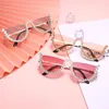Solglasögon Rund metallram Bling Women Rhinestone Diamond Designer Sun Glasse Fashion Eyeglasses Semi Rimless