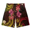 Shorts Masculino Polynesian Tribal Pohnpei Totem Estampas de Tatuagem Verão Casual Masculino Boardshorts Respirável Praia Fitness Bask