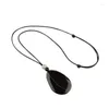 Pendant Necklaces Vintage Ethnic Agate Women Graceful Simple Joker Stone Rope Sweater Chain 2023 Elegant Jewelry On The Neck