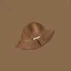 Szerokie brzegowe czapki koreańskie ręcznie robione słomkowe kapelusz dla kobiet japońskie małe świeżo świeżo shade -shade wiosna i letnie wycienia