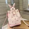 Designer Mini Rabbit Bucket Bag Femmes Exquis et Élégant Petits Sacs Corporels Casual et Polyvalent Une Épaule Portefeuille Mobile Coin Totes