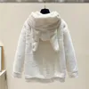 Women's Fur 2023 Chic Ears Hooded Faux Coat Thicken Warm Autumn Winter Casual Long Sleeve Female Imitation Jacket