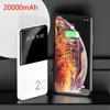 Wireless Chargers 20000mAh Power Bank Dual USB Charging Portable External Battery Pack for iPhone Samsung Xiaomi Huawei Powerbank with LCD Screen x0803