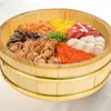 Servis uppsättningar sushi hink som gör gadget sashimi serveringsplatta trä fat brädet risbad
