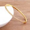 Bangle Nidin Top Quality Colorful White Color Cubic Zirconia Thin Bangles Bracelets for Women Wedding Elegant Jewelry Gifts Trendy 230802