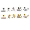 Labret Lip Piercing Jewelry G23 RING RING GOLDEN GOLDEN LOTERNALS CRISTAL Zircon ear tragus helix body crown 16g bar 230802